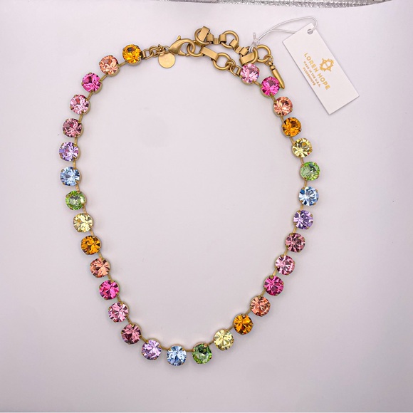 Loren Hope Retired Arista Rainbow Ombré Necklace. 17”-21”. NWT - Picture 2 of 16